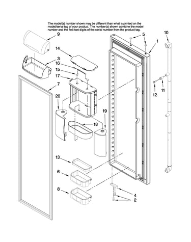 Refrigerator door parts
