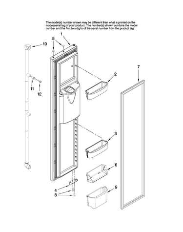 Freezer door parts