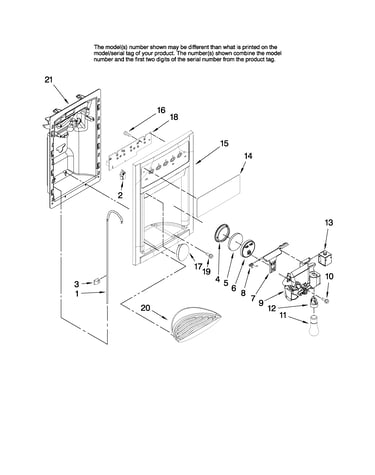 Dispenser front parts