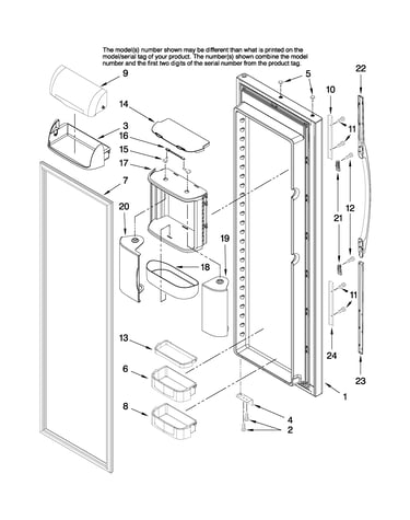 Refrigerator door parts