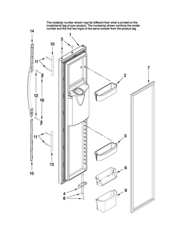 Freezer door parts