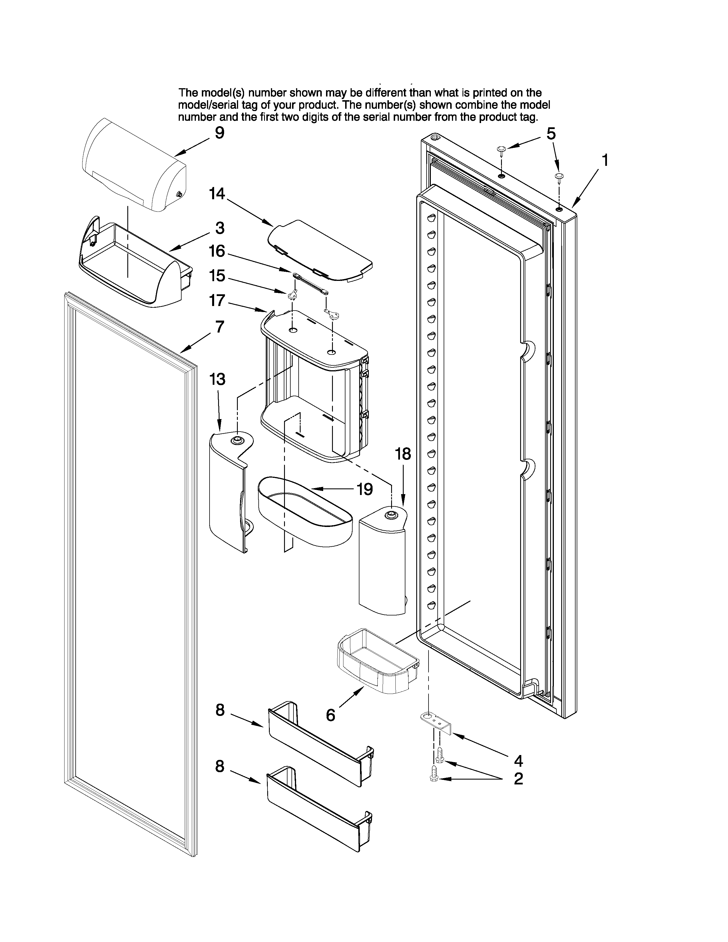 Refrigerator door parts