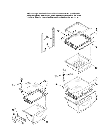 Refrigerator shelf parts