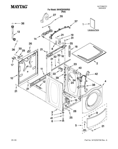 Top and cabinet parts