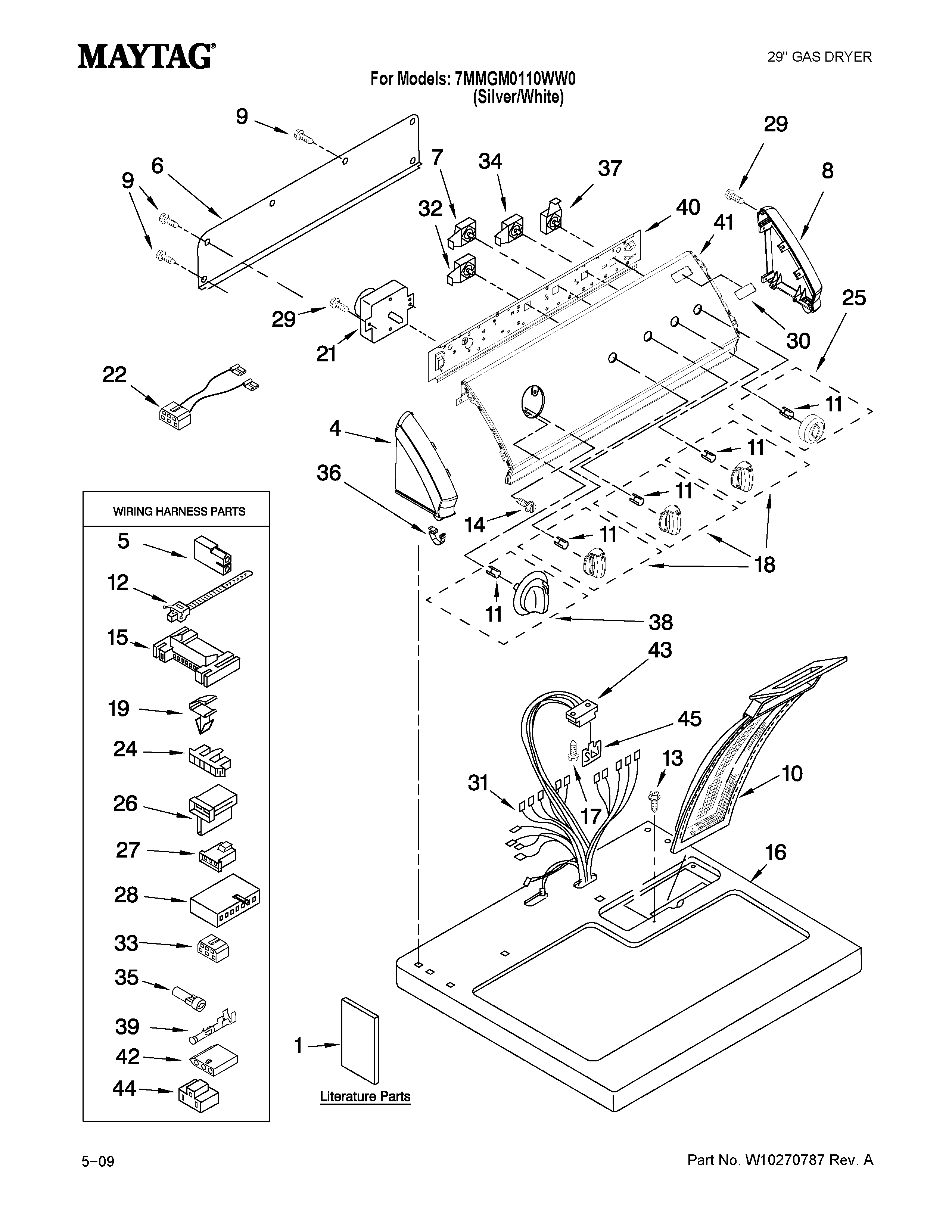 Top and console parts