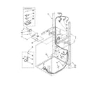 Maytag YMET3800TW2 dryer support and washer harness parts diagram