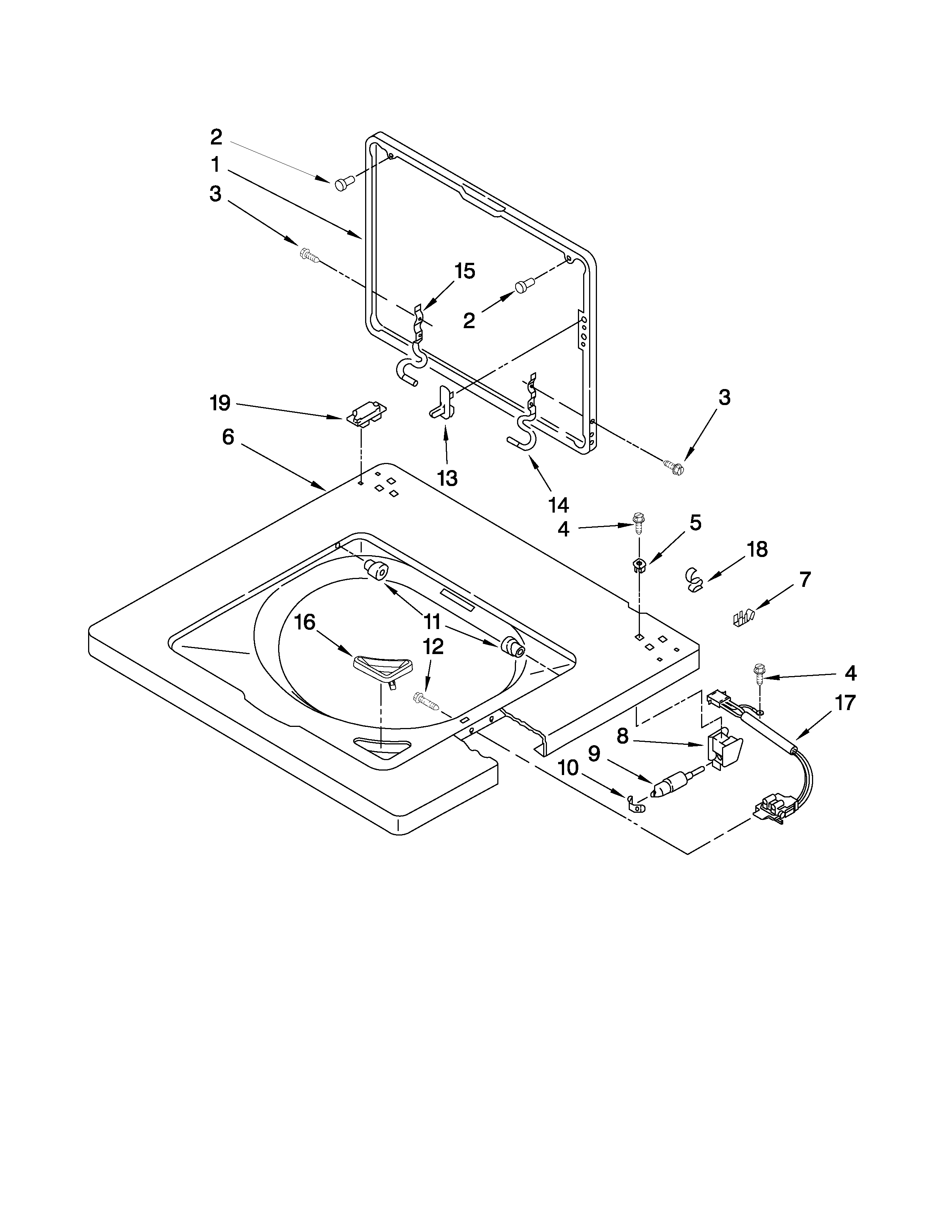 Washer top and lid parts