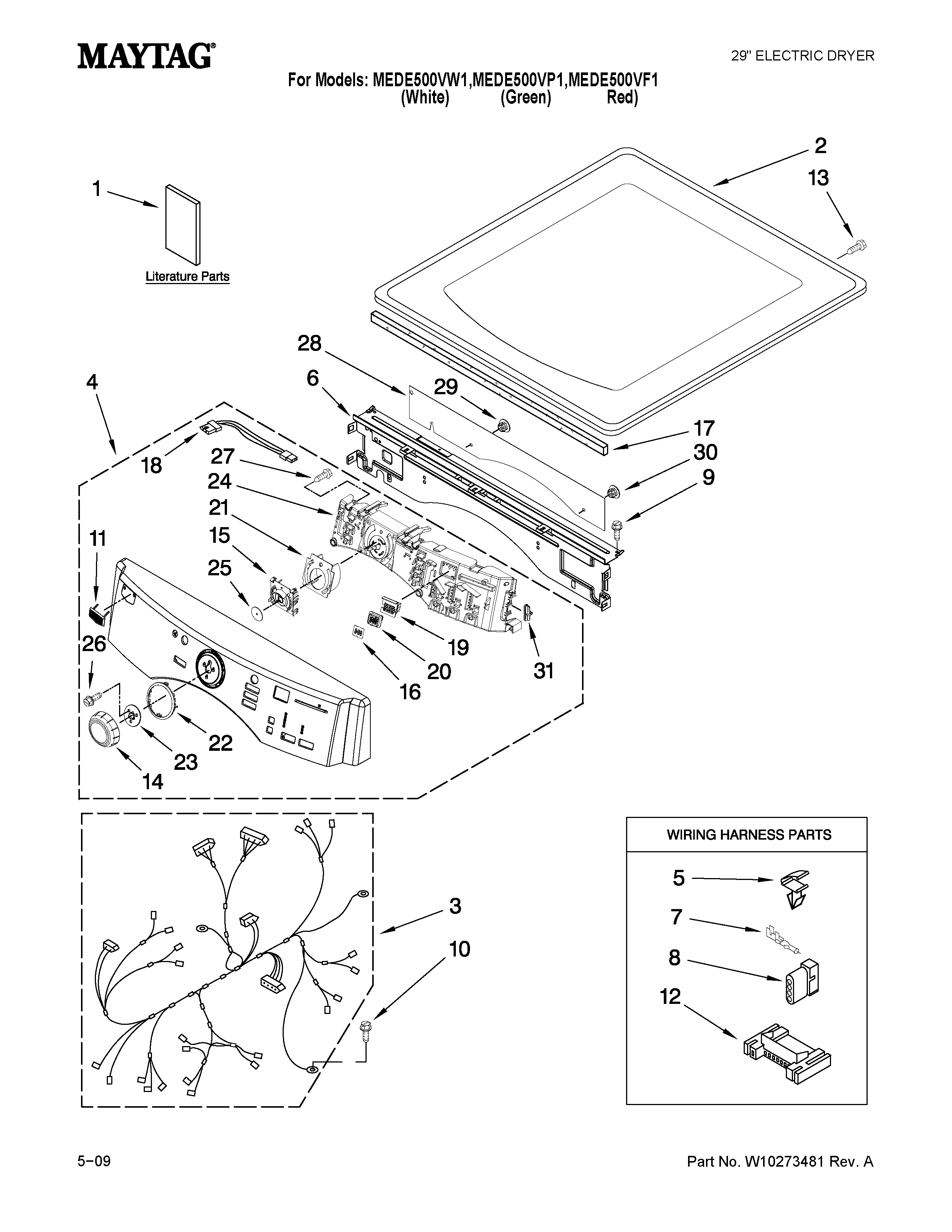 Top and console parts