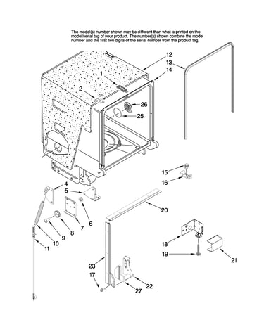 Tub and frame parts