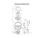 Maytag MDB4651AWQ0 pump and motor parts diagram