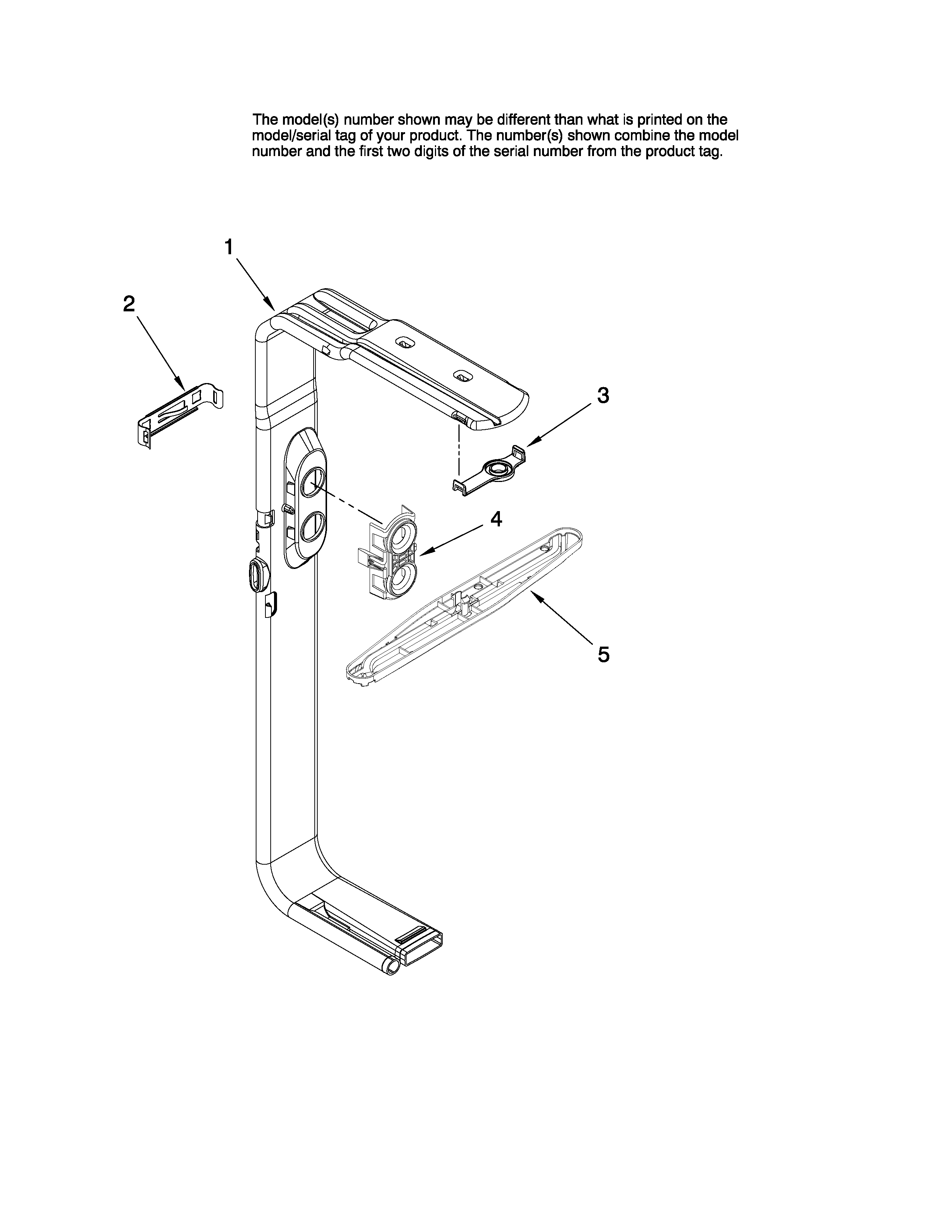Upper wash and rinse parts