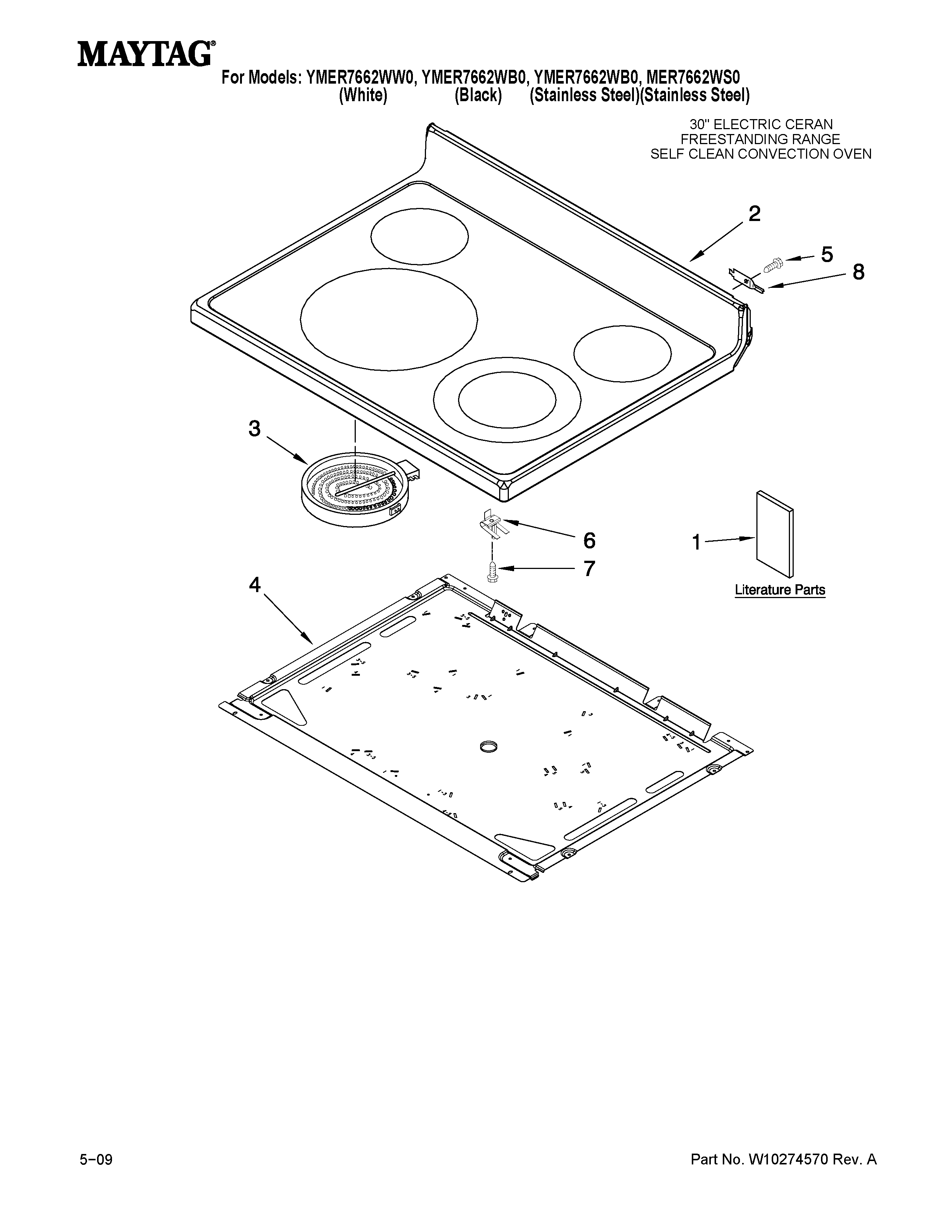 Cooktop parts