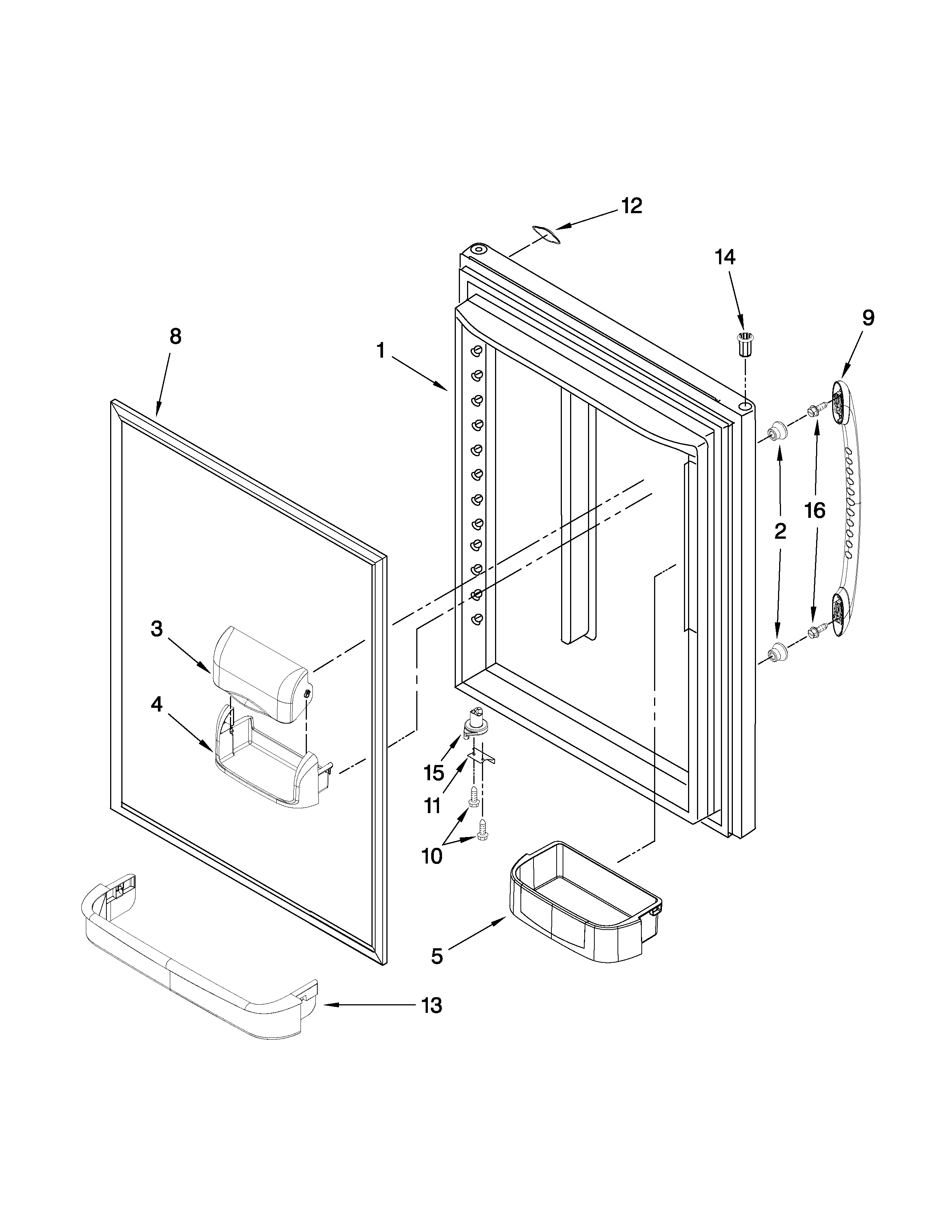 Refrigerator door parts