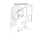 Maytag MDB6702AWS0 tub and frame parts diagram