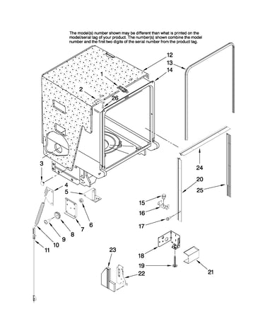 Tub and frame parts