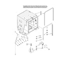 Maytag MDBH955AWS0 tub and frame parts diagram
