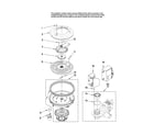 Maytag MDBH955AWB0 pump and motor parts diagram