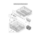 Maytag MDBH955AWS0 upper and lower rack parts diagram