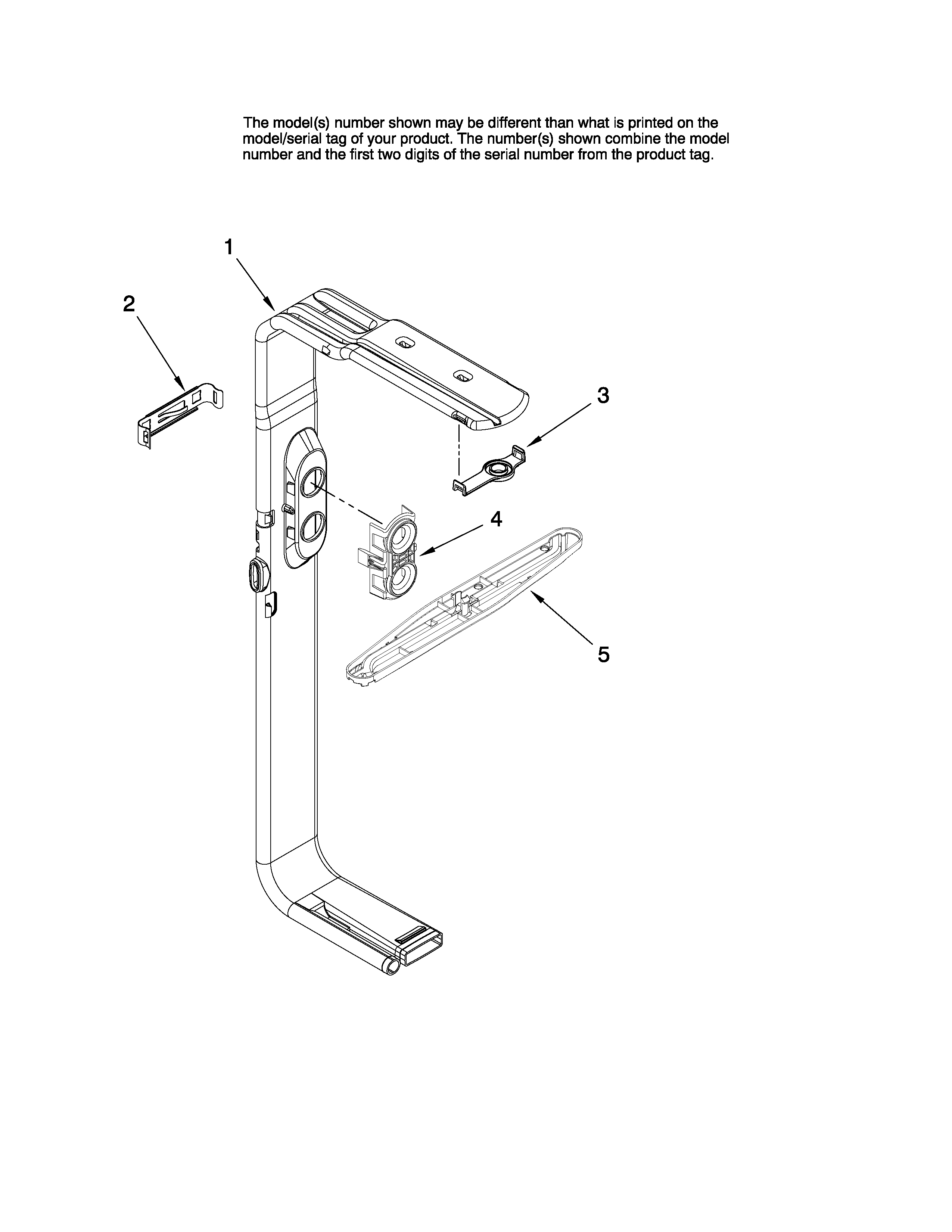 Upper wash and rinse parts