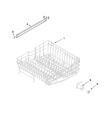Upper rack and track parts