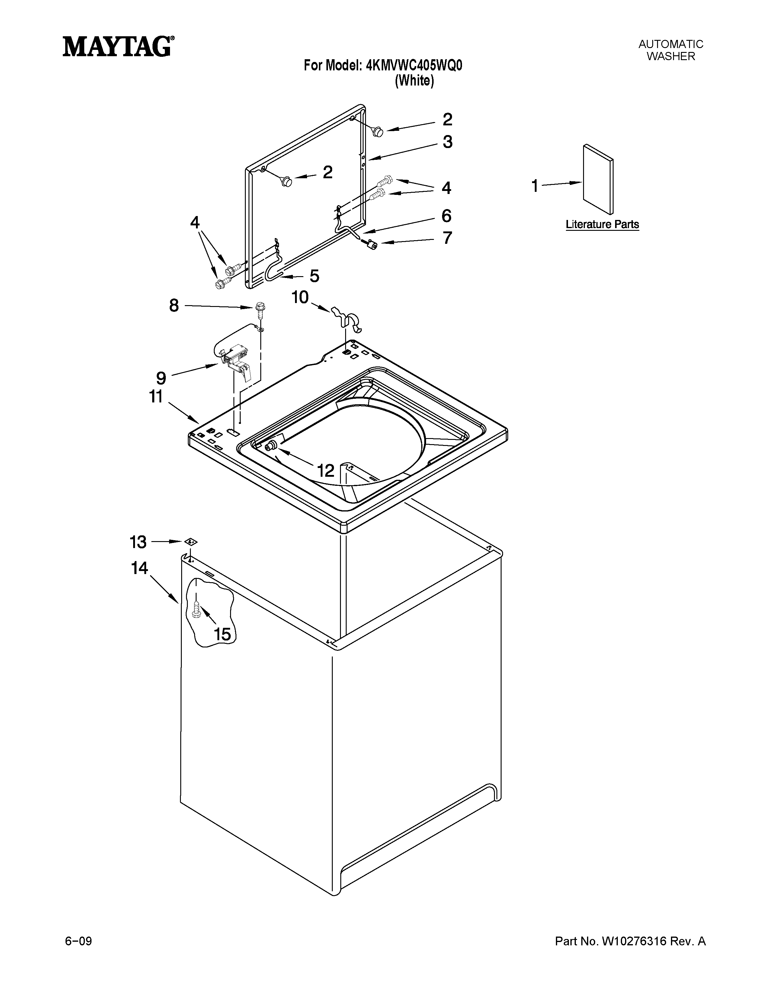 Top and cabinet parts