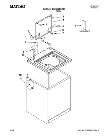 Top and cabinet parts