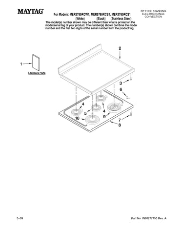 Cooktop parts