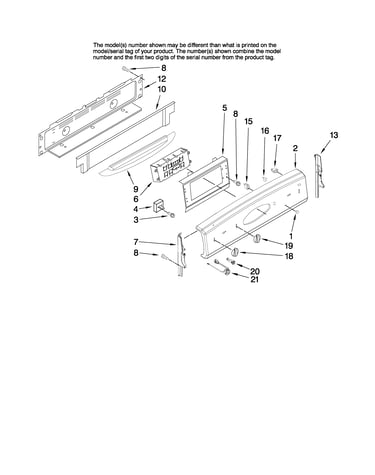 Control panel parts