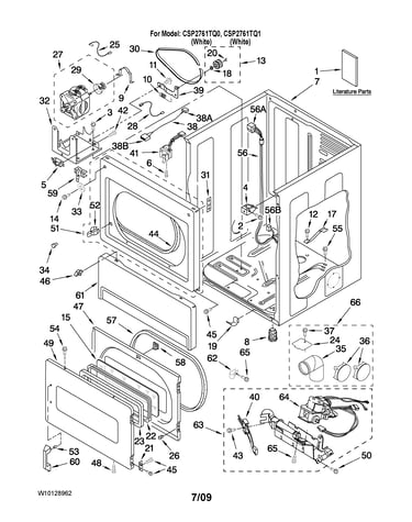 Lower cabinet and front panel parts