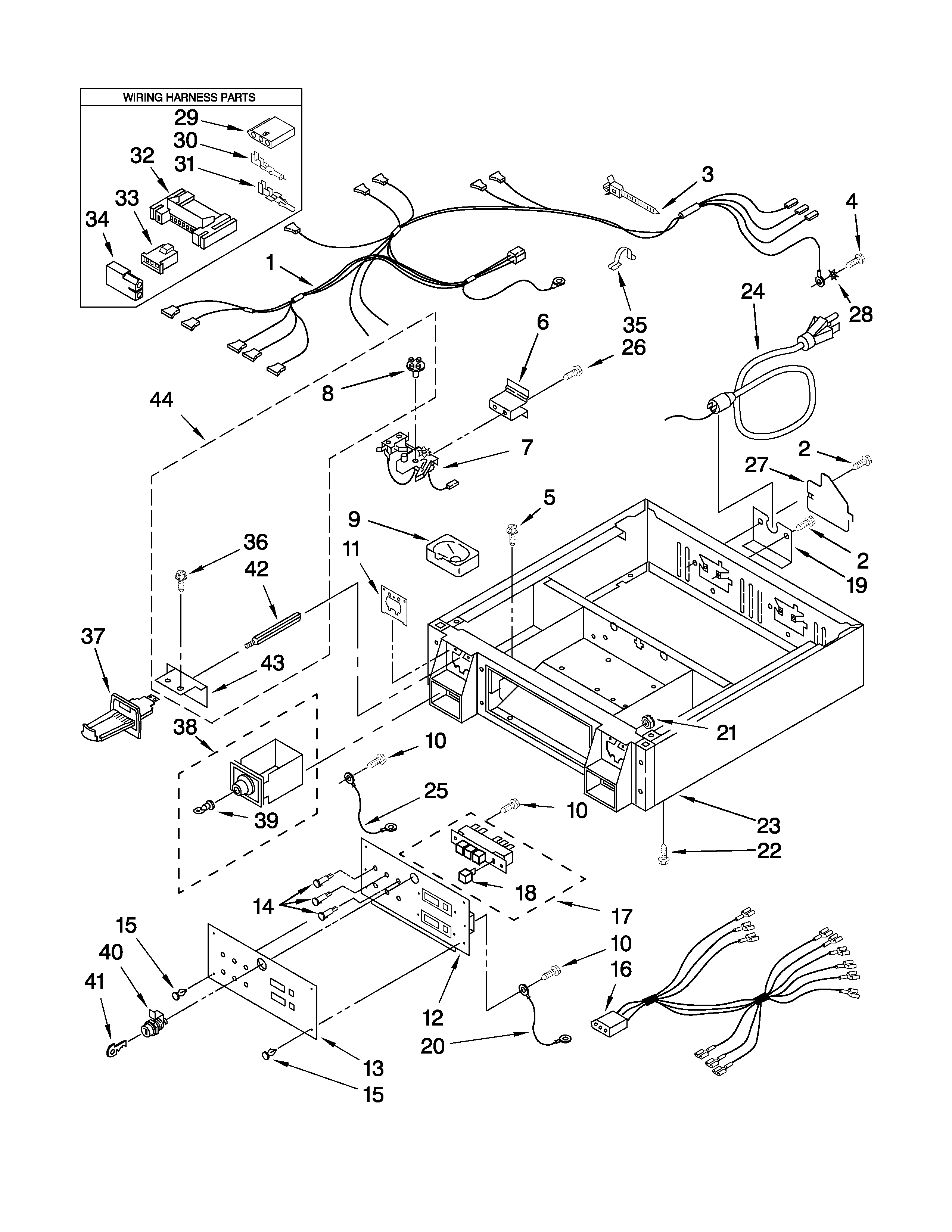 Control panel and separator parts