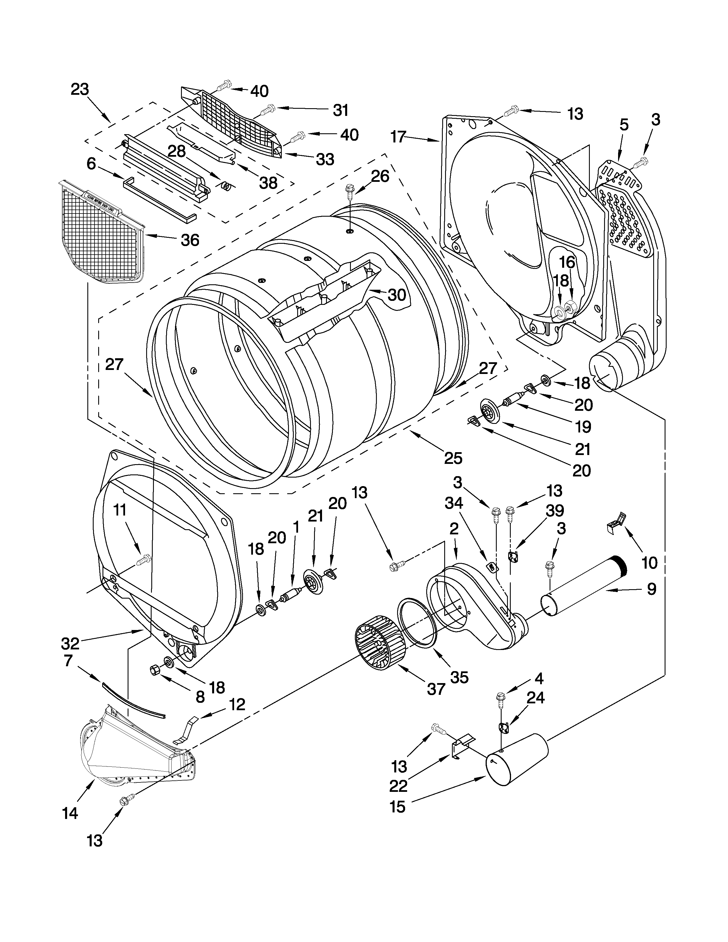 Upper and lower bulkhead parts