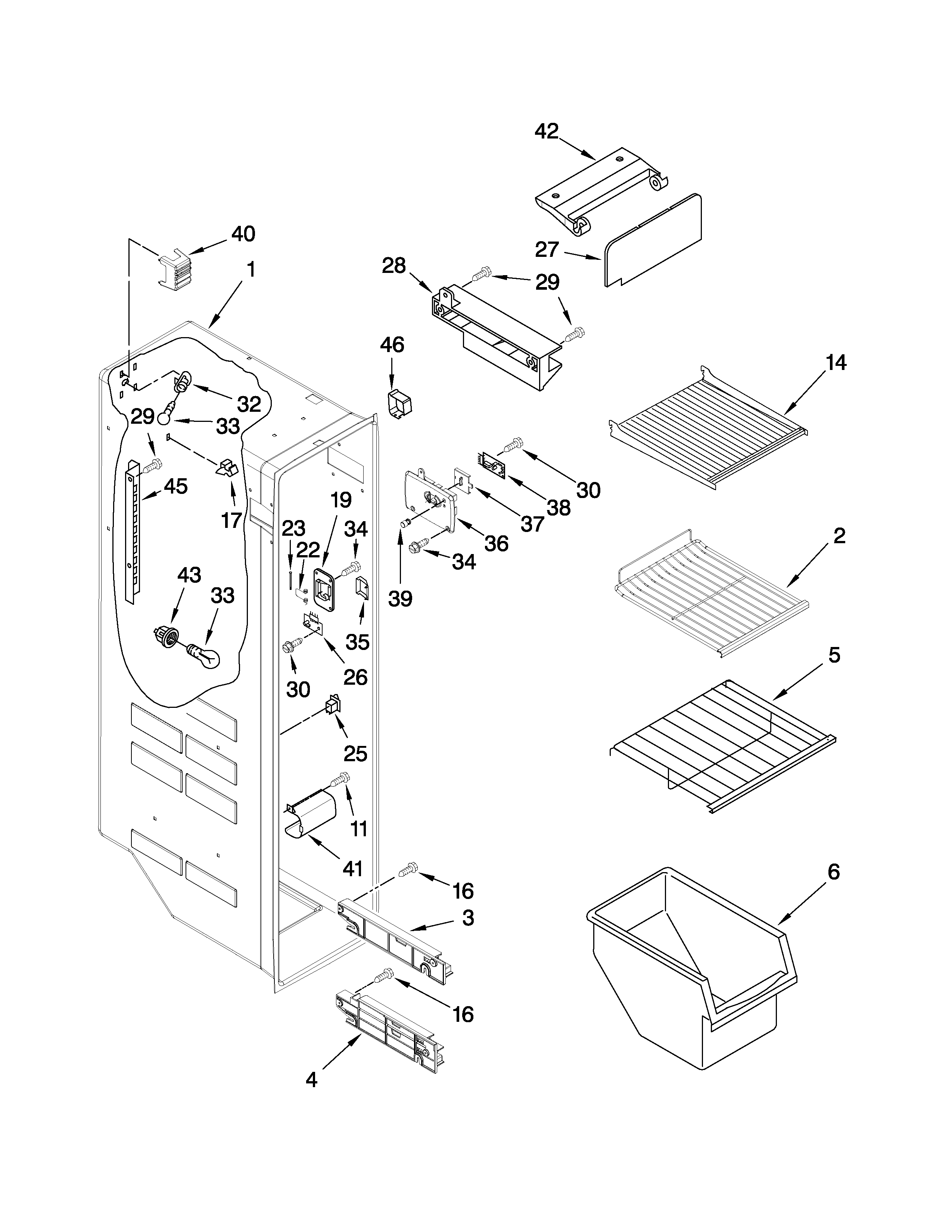 FREEZER LINER PARTS