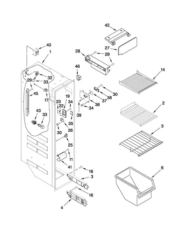Freezer liner parts