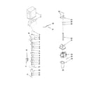 Whirlpool ED5HVAXVL00 motor and ice container parts diagram