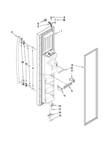 Freezer door parts
