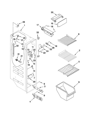 Freezer liner parts