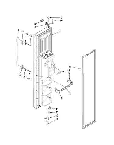 Freezer door parts