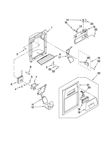 Dispenser front parts