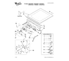 Whirlpool YWED9400SU1 top and console parts diagram