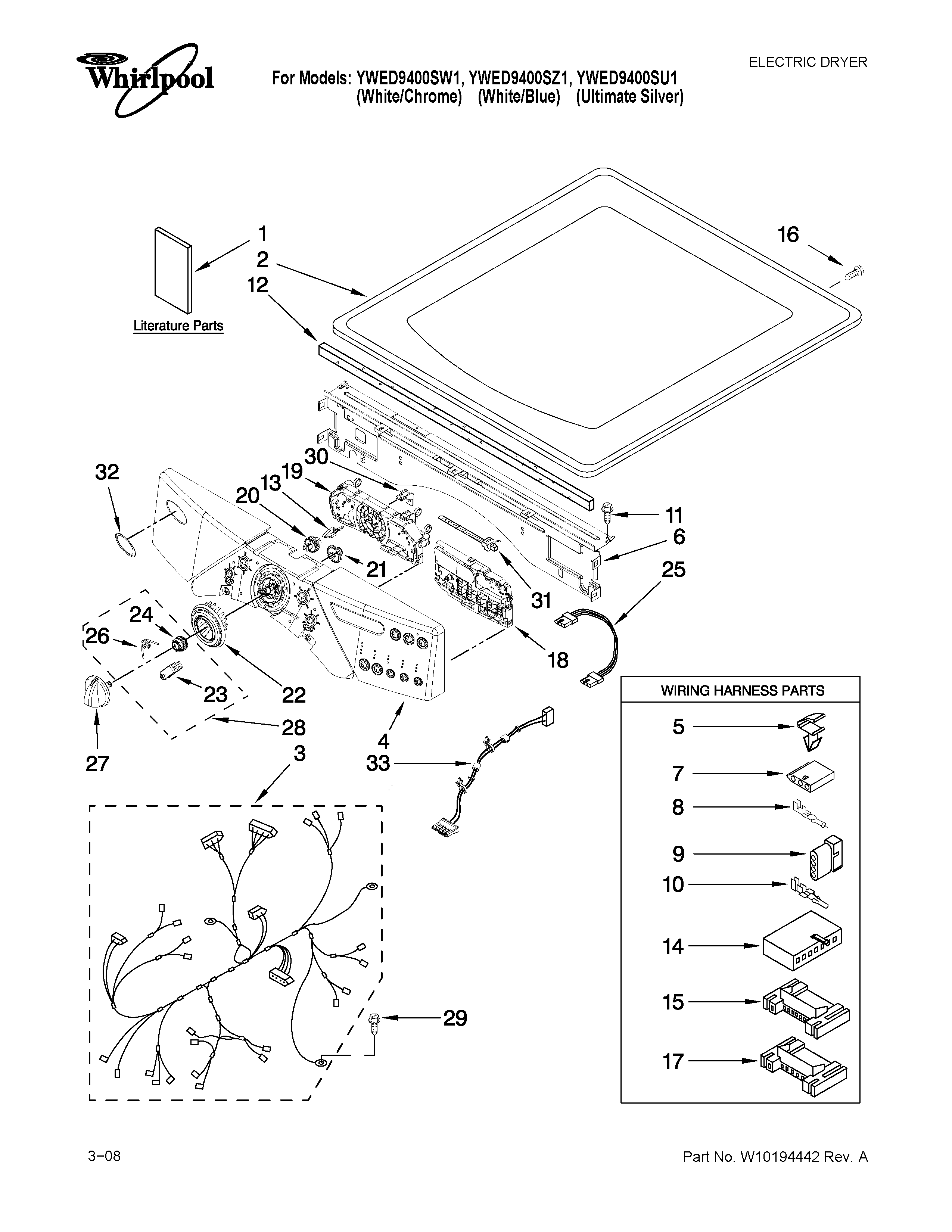 Top and console parts