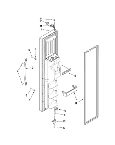 Freezer door parts