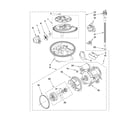 KitchenAid KUDS03FTBT3 pump and motor parts diagram