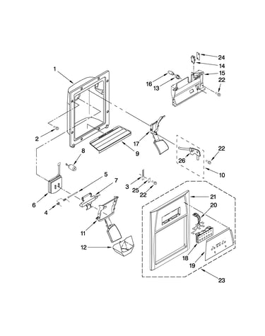 Dispenser front parts