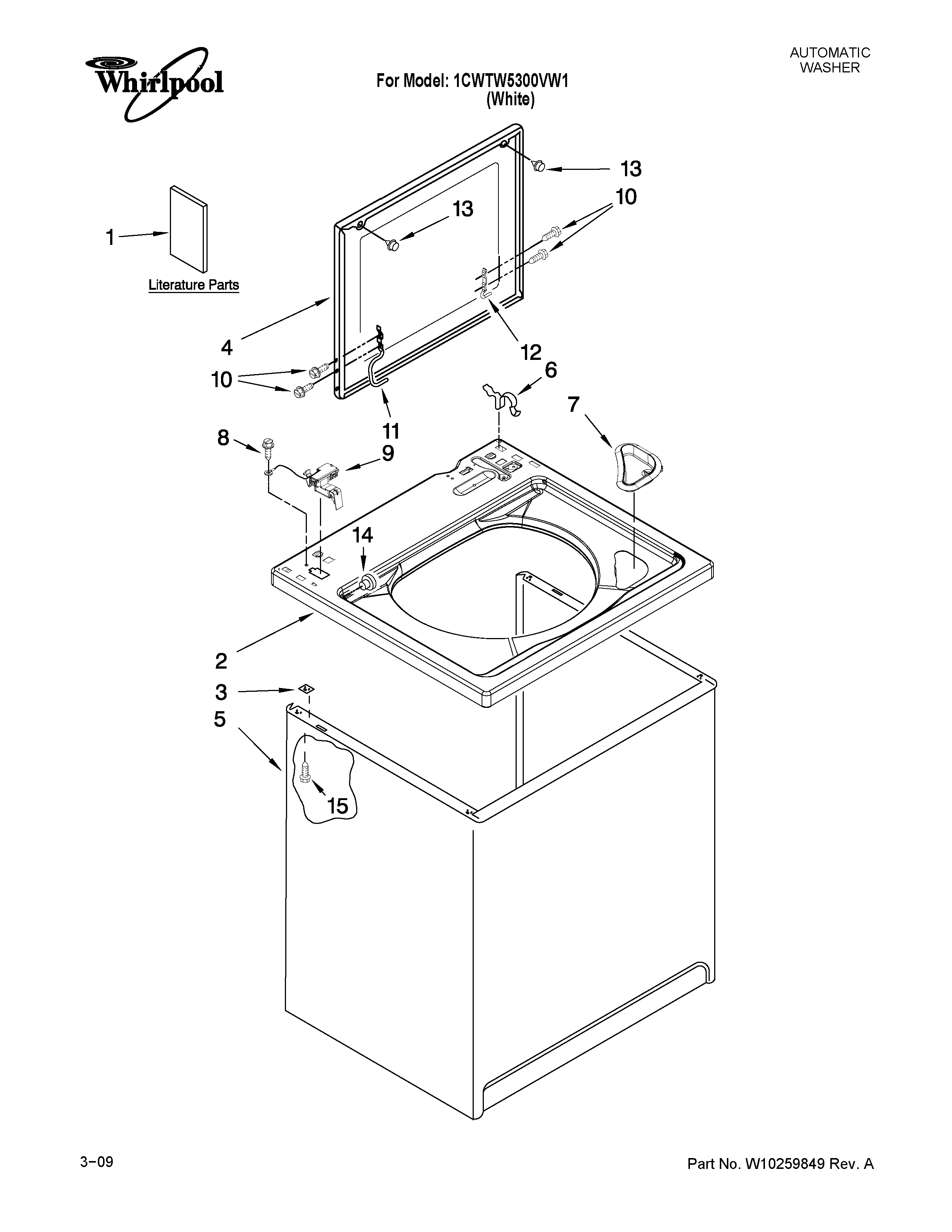Top and cabinet parts