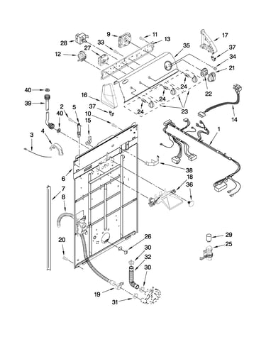Controls and rear panel parts