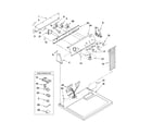 Whirlpool WED5790VQ1 top and console parts diagram