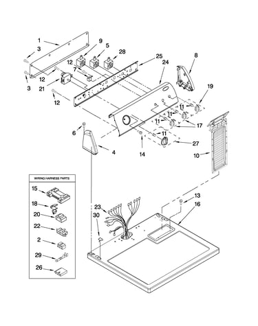 Top and console parts