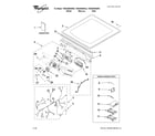 Whirlpool YWED9550WL0 top and console parts diagram