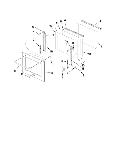 Oven door parts