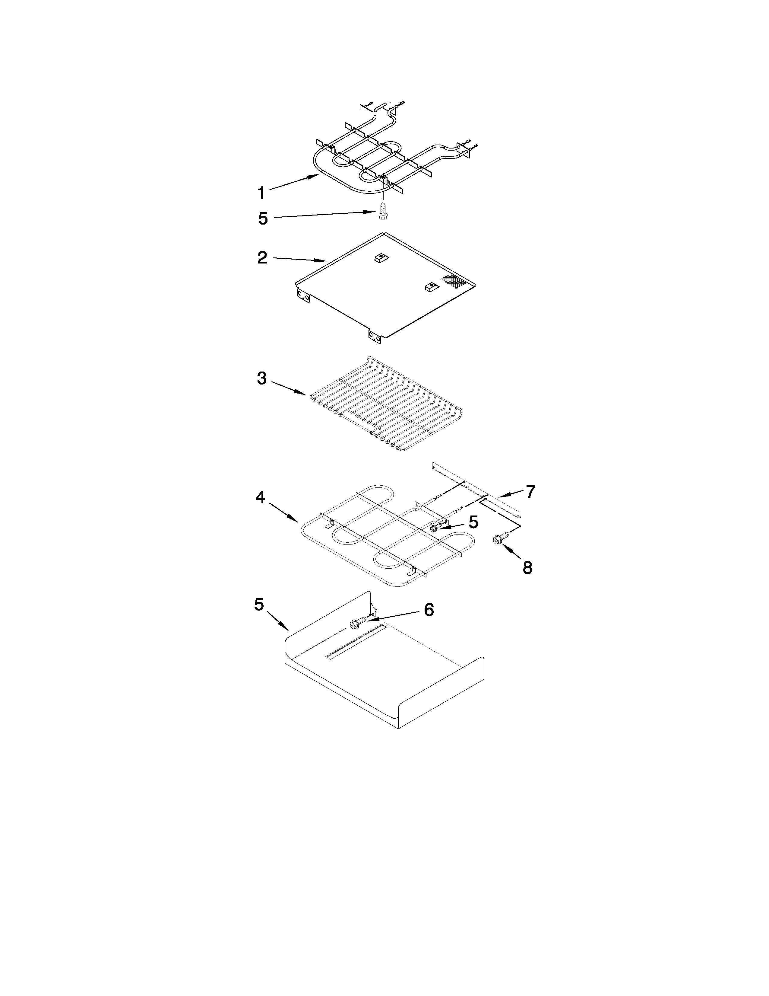 Internal oven parts